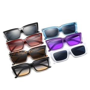 Fashionable rectangle sunglasses set in multiple colors with sleek vintage frame design