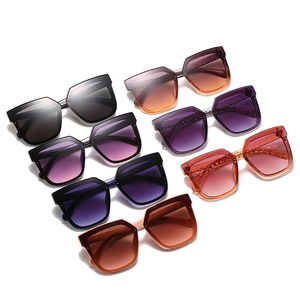 Square frame cat-eye sunglasses for women in multiple gradient colors and trendy designs