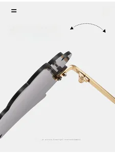 Macro detail of high-durability golden metal hinge on shell-patterned sunglasses