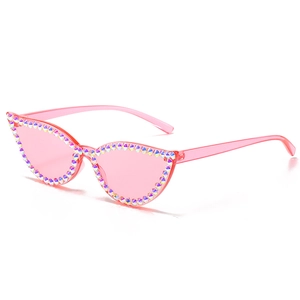 Oversized Cat Eye Sunglasses Sparkly Rhinestone Crystal UV400 Protection Party Festival Retro Trendy Shades Women