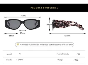 Specifiche dettagliate delle dimensioni per occhiali da sole camouflage con misure