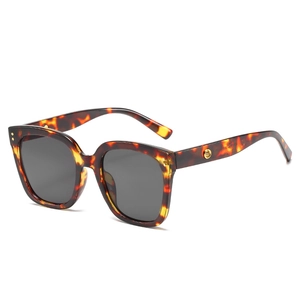 Vintage tortoise shell oversized sunglasses with gold ring detail on temples