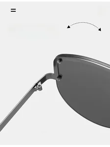 Détail des charnières métalliques durables et verres gris foncé des lunettes de soleil