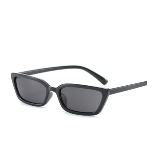 Lunettes De Soleil Rectangulaires Rétro Monture Étroite PC Protection UV Mode Hip Hop Pour Voyage Fête Unisexe