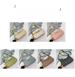 Detail showing elegant bow bags in khaki, beige, pink, green, blue, brown and black colors