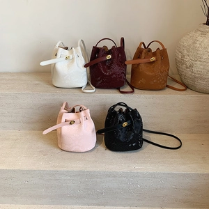Mini Bucket Crossbody Bag PU Leather Snake Pattern Gold Turn Lock Vintage Fashion Shoulder Handbag Women Daily