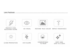 Détails des lunettes de soleil UV400 avec protection antireflet et vision HD nette