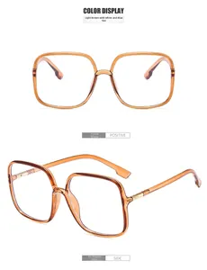 Detailed views of square amber blue light blocking glasses with metal hinges