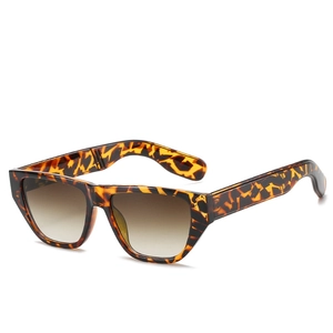 Retro small frame tortoiseshell sunglasses with brown gradient lenses for women and men