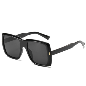 Lunettes De Soleil Carrées Surdimensionnées Pour Femmes Mode Rétro Monture PC Verre AC Protection UV400 Voyage Fête