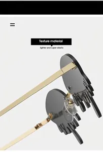 Detail of trendy melting lens sunglasses with lightweight flexible golden metal frames