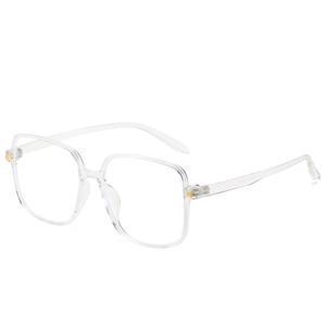 Moderne transparente TR90 Übergroße quadratische Brille mit goldenen Scharnieren