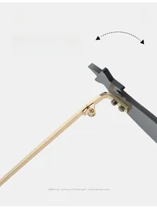 Close-up of durable metal hinge on stylish gold star sunglasses for parties