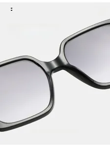 Macro detail of comfortable integrated black resin nose pads for oversized sunglasses