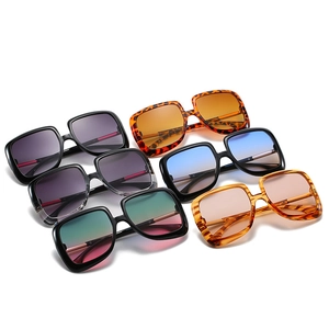 Stylish oversized square sunglasses set with gradient lenses and various frame colors