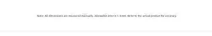 Detailed notice explaining 1-3mm manual measurement tolerance for round metal frame glasses
