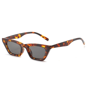 Vintage Cat Eye Sunglasses UV400 Protection PC Frame AC Lens Small Rectangle Trendy Fashion Eyewear For Women Men