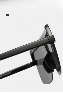Detail of high-elasticity matte hinges and texture on large frame wrap sunglasses