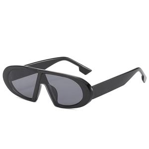 Lunettes De Soleil Oval Shield Y2K Pour Femmes Monture PC Protection UV400 Petit Cadre Hip Hop Streetwear Dégradé