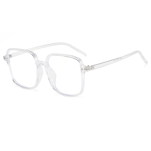 Klassische Vintage Quadratbrille mit Übergroßem Transparentem Rahmen für Damen und Herren