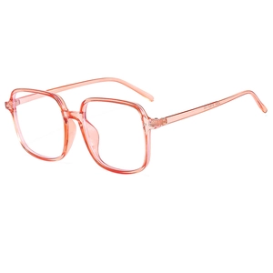 Retro quadratische rosa transparente Oversize-Brillenfassung für Damen und Herren im modernen Stil