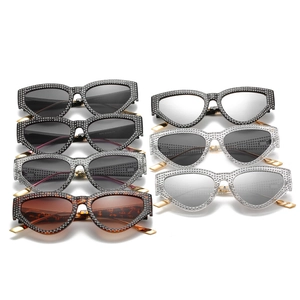 Cat eye sunglasses collection with sparkling crystal rhinestones in multiple colors