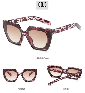 Drei-Winkel-Ansicht der rosa Schildpatt-Sonnenbrille mit Verlaufsgläsern