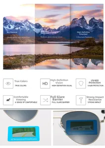 Tabella prestazioni lenti polarizzate per occhiali da sole aviator con protezione UV400