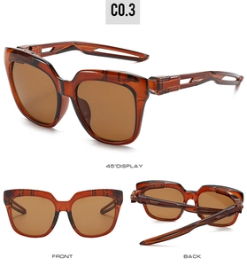 Detailansicht der quadratischen Bernstein-Sonnenbrille mit geometrischen Bügeln