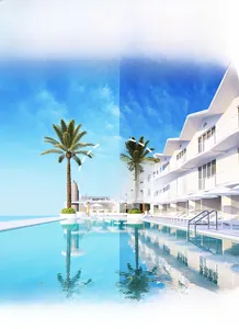 Comparaison de lentilles polarisées montrant protection UV et vision claire à la plage