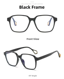 Detailansicht der stylischen schwarzen Brille mit modernen goldenen Metallakzenten