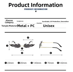 Diagramme technique détaillé des lunettes flamme montrant les dimensions du cadre