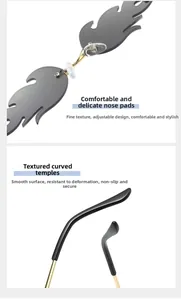 Détail de lunettes flamme avec plaquettes en silicone et branches ergonomiques