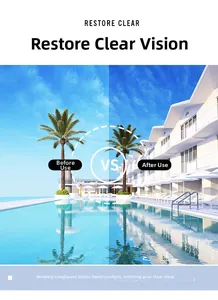 Polarized lens detail showing anti-glare effect and clear vision in sunny resort