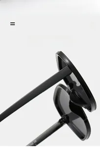 Macro shot of black sunglasses hinge with high-quality frame texture and model details