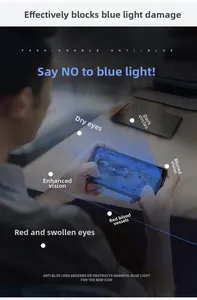 Macro shot of anti-blue light lenses protecting eyes from screen fatigue and digital strain