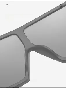 Macro detail of the comfortable nose pads on oversized square frame sunglasses