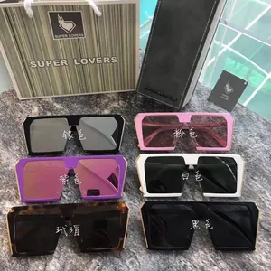 Flat top oversized sunglasses collection in six colors with premium leather cases