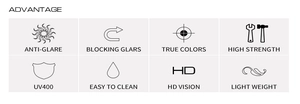 Protection UV400, vision HD et technologie anti-éblouissement au design ultra léger