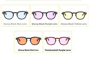 Selection of vintage Boston sunglasses with silver rivets and colorful lens options