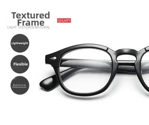 Detail of lightweight flexible black eyeglass frames showing durable texture and material