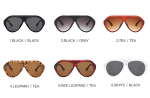 Multiple color options for oversized aviator sunglasses with high-quality frames