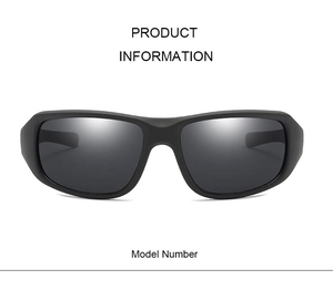 Detail view of matte black sport sunglasses with wide curved lenses and full frame