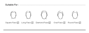 Guide showing sports cycling glasses compatibility for square, long, and round face shapes