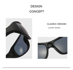 Detail view of matte black cycling sunglasses with precision hinges and integrated nose pads