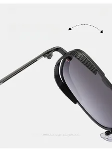 Détail du gros plan sur la charnière métallique et la texture de lunettes de soleil