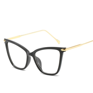 Mode Katzenauge Brillengestell Für Damen Retro Leicht Kunststoff Metall Klare Linse Optische Brille Trendy