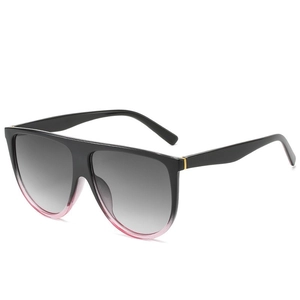 Lunettes de soleil oversize avec dégradé rose et verres teintés de haute qualité