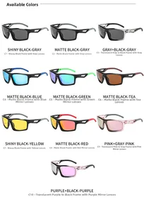 Sélection de lunettes de soleil de cyclisme multicolores avec verres polarisés et montures