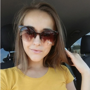 Retro semi-rimless cat eye sunglasses with tortoise frame and brown gradient lenses